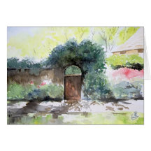 Une porte - domaine de Chambre d'Englis, Ann Arbor Carte De Vœux