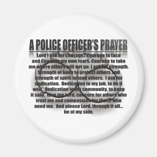 UNE PRIÈRE DU POLICIER MAGNETS POUR RÉFRIGÉRATEUR