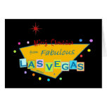 Une rétro carte de Joyeux Noël de Las Vegas