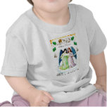Une salutation de Noël avec deux anges lisant le v T-shirts