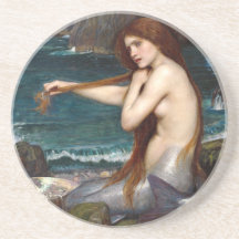 Une sirène, château d'eau dessous de verres