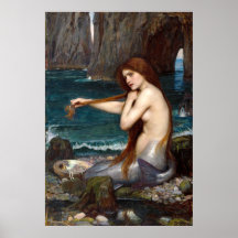 Une sirène, château d'eau posters