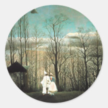 Une soirée de carnaval, Henri Rousseau Adhésifs Ronds