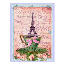 Une tasse de visite Eiffel Carte Postale