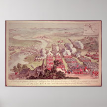 Une vue de l'action glorieuse de Dettingen Affiches