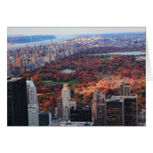 Une vue d'en haut : Automne dans le Central Park 0 Carte De Vœux