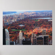 Une vue d'en haut : Automne dans le Central Park 0 Posters