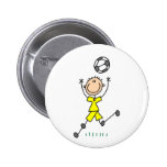 Uniforme jaune du football de garçon badge