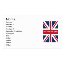UNION_JACK CARTES DE VISITE PROFESSIONNELLES