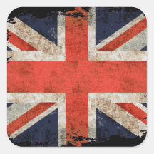 Union Jack déchiqueté âgé Adhésif