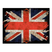 Union Jack déchiqueté âgé Carte Postale
