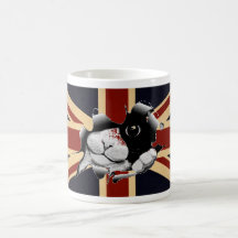 Union Jack drôle les Anglais Kitty Tasse