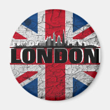 Union Jack et Skyline de Londres aimant de réfrigé