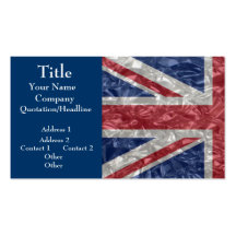 Union Jack - froissé Modèle De Carte De Visite