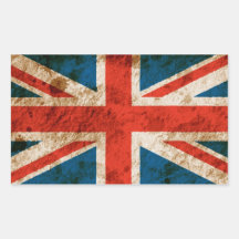 Union Jack rocailleux Autocollant En Rectangle