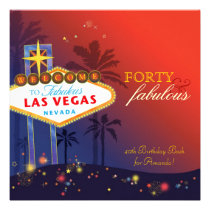 Unique 40th Las Vegas Birthday Party Invitations invitations