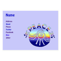 Univers de paix modèle de carte de visite