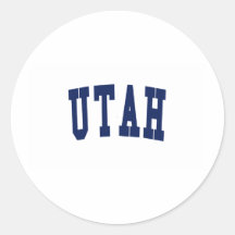Université de l'Utah Adhésif Rond