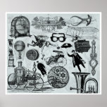 Université numéro 2 de Steampunk Poster