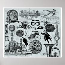 Université numéro 2 de Steampunk Poster