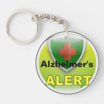 Urgence Keychain- Alzheimer vigilant de médecin Porteclés