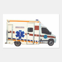 urgence médicale autocollants en rectangle