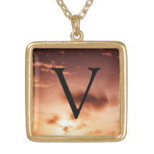 V  Momogram Necklace