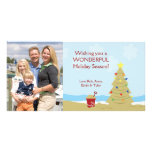 Vacances 8x4 de château de sable d'arbre de Noël d photocartes