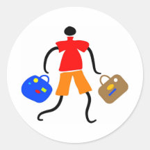 Vacances Autocollant Rond