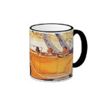 Vacances de famille vintages dans une voiture conv tasse