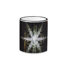 Vacances de flocon de neige tasse à café