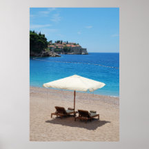 Vacances de plage dans la copie de Monténégro Posters