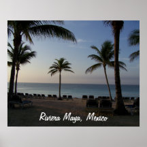 Vacances de plage de Cancun Mexique de Maya de la  Posters