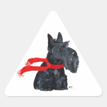 Vacances d'hiver de Terrier d'écossais Adhésif