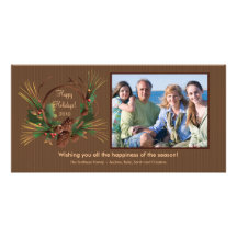 Vacances élégantes PhotoCard de guirlande de cône  Cartes Avec Photo