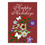Vacances florales carte de vœux
