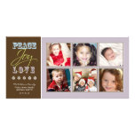 Vacances Photocard (lilas) de famille de Paix-Joie Cartes De Vœux Avec Photo