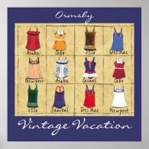Vacances vintages - affiche