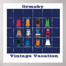 Vacances vintages - affiche