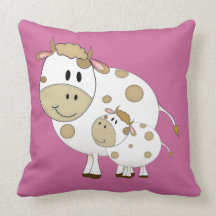 Vache à maman et à bébé oreiller