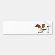 Vache à mère avec le veau autocollant pour voiture