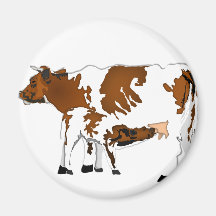 Vache à mère avec le veau aimant pour réfrigérateur