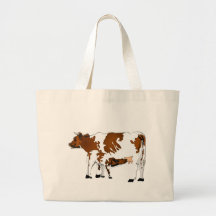 Vache à mère avec le veau sac en toile