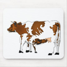 Vache à mère avec le veau tapis de souris