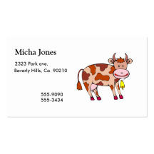 Vache Bell Modèle De Carte De Visite