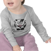 Vache blanche et noire t-shirts