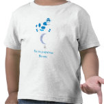 Vache bleue mignonne sautant par-dessus la lune t-shirt