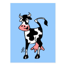 Vache câline cartes postales