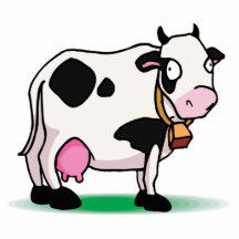 Vache calme mignonne découpage en acrylique