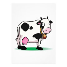Vache calme mignonne faire-part personnalisables